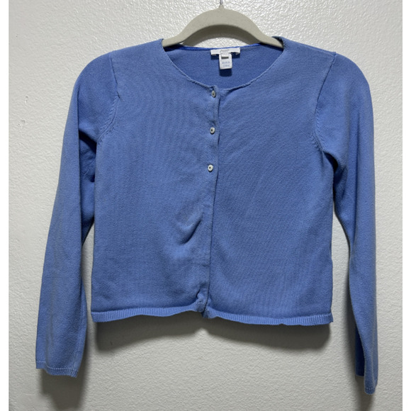 Jacadi Paris Blue Girls Half Button Up Cardigan Size 12 - Picture 1 of 5